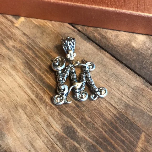 Barbara Bixby Silver Initial Pendant M - Picture 2 of 9